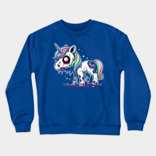 Rainbow Zombie Unicorn cute and scary Crewneck Sweatshirt